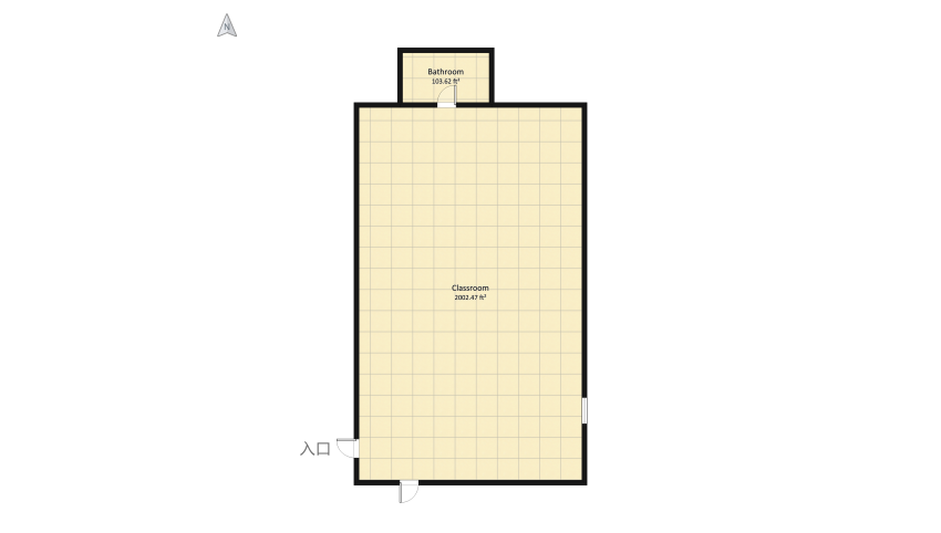 Architectural Design of a Classroom floor plan 204.09