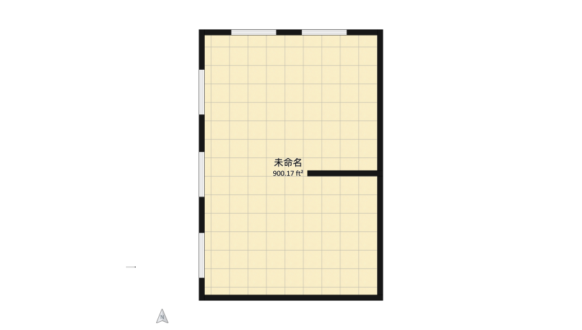 Conception d' une pièce vide floor plan 83.63