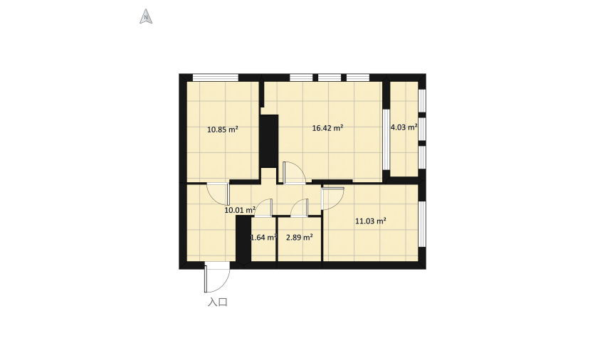 3ка floor plan 67.69
