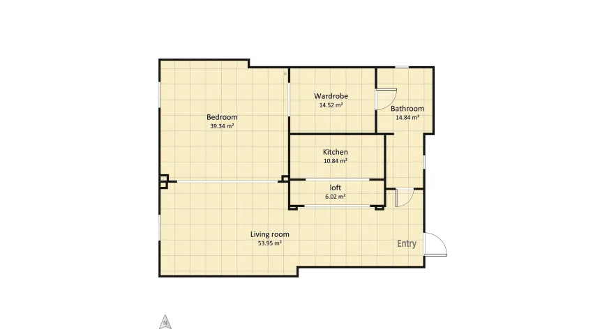 Carrie Bradshaw apartment (first season) floor plan 139.73