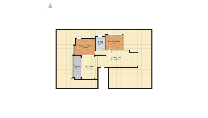 12 Contemporary Two Bedroom Design floor plan 310.07