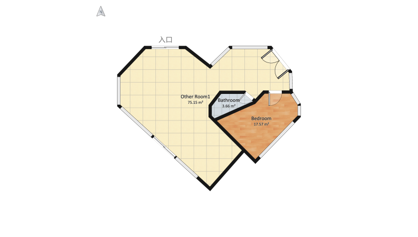 Heart-to-Heart Room floor plan 105.07