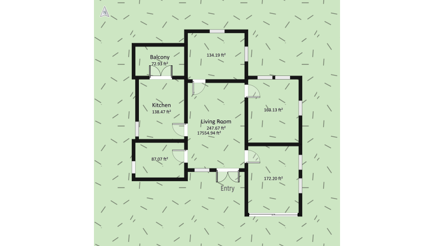 Highland House floor plan 1737.96