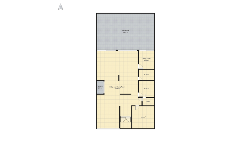 9 Tall Ceiling Living Space / 2 Floors floor plan 774.08