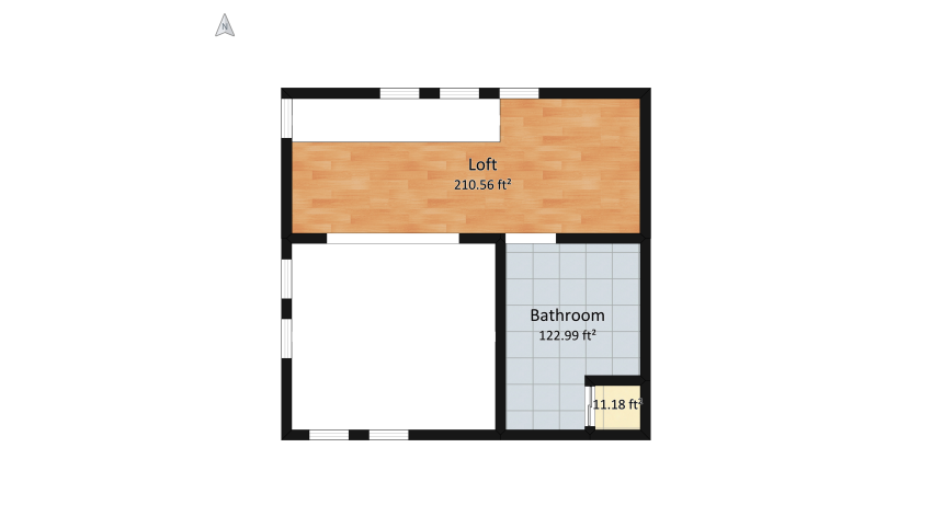 Lofty floor plan 132.91
