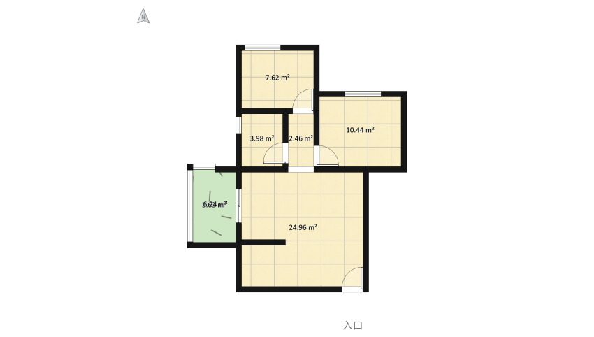 Apartamento: 70 tons de azul floor plan 70.39