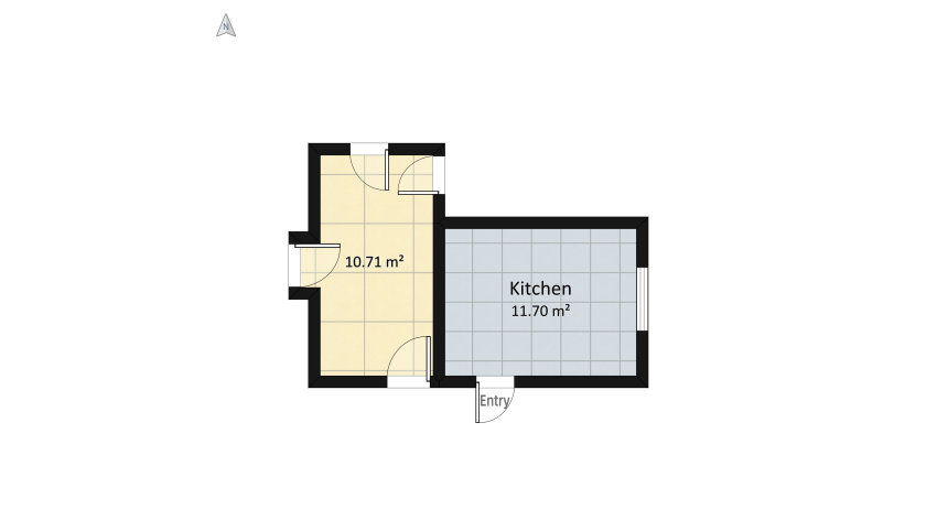 Kitchen and hallway I Кухня, прихожая Юлии floor plan 25.91