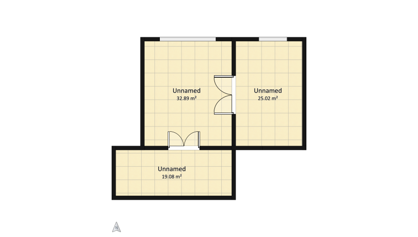 гостинная и спальня floor plan 153.99