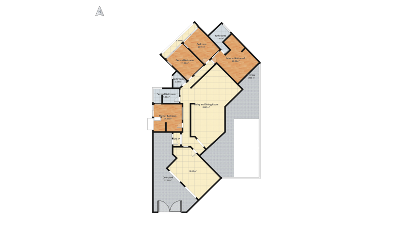 luxury tunisien house modern floor plan 819.82