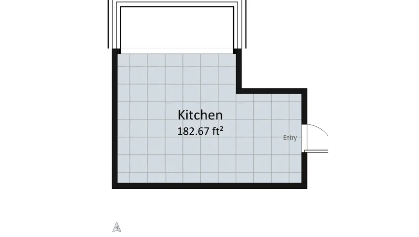 Flowery Kitchen floor plan 16.98