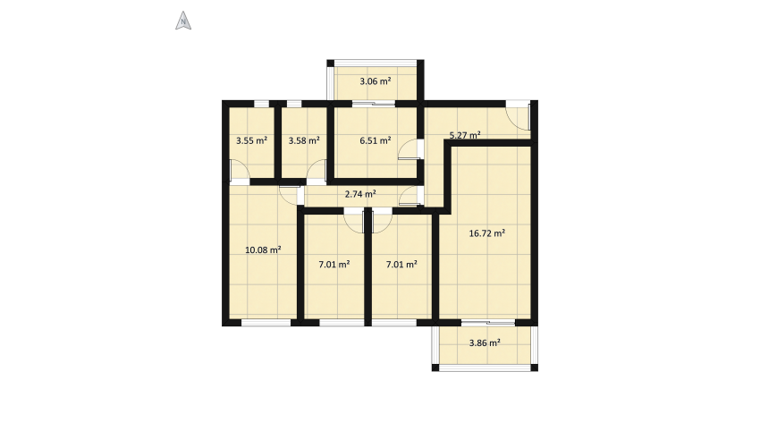 Casa floor plan 84.2