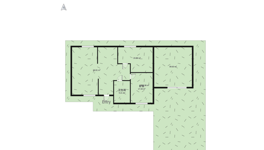 Scandinavian home floor plan 597.47