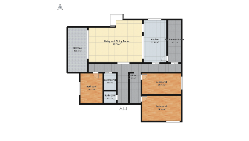 Cute appartment floor plan 238.12