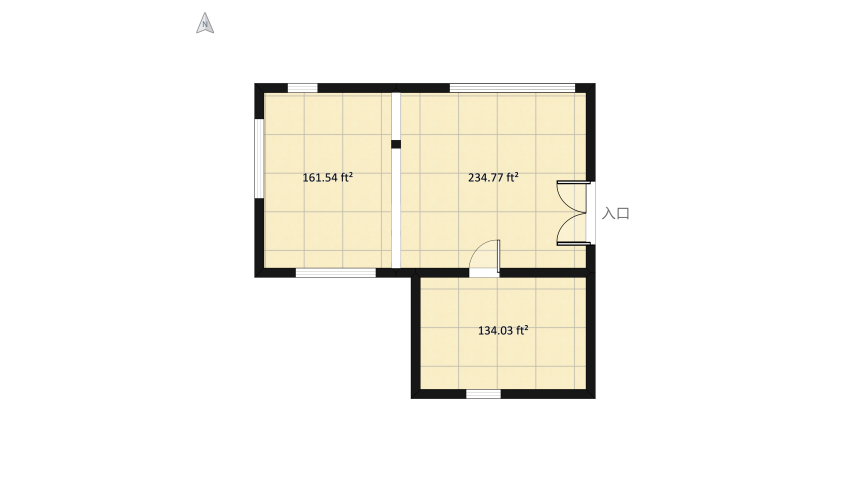 modern city apartment floor plan 55.3