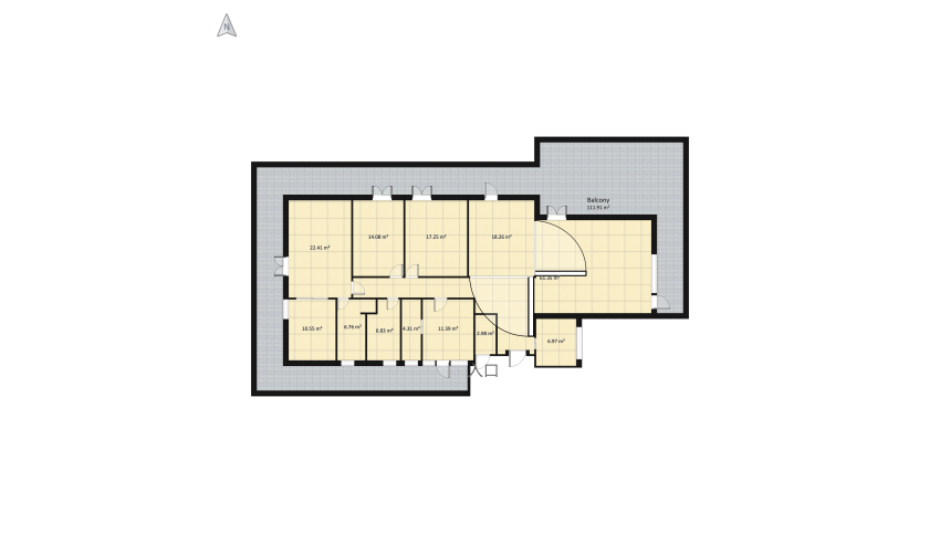 Penthouse floor plan 331.92