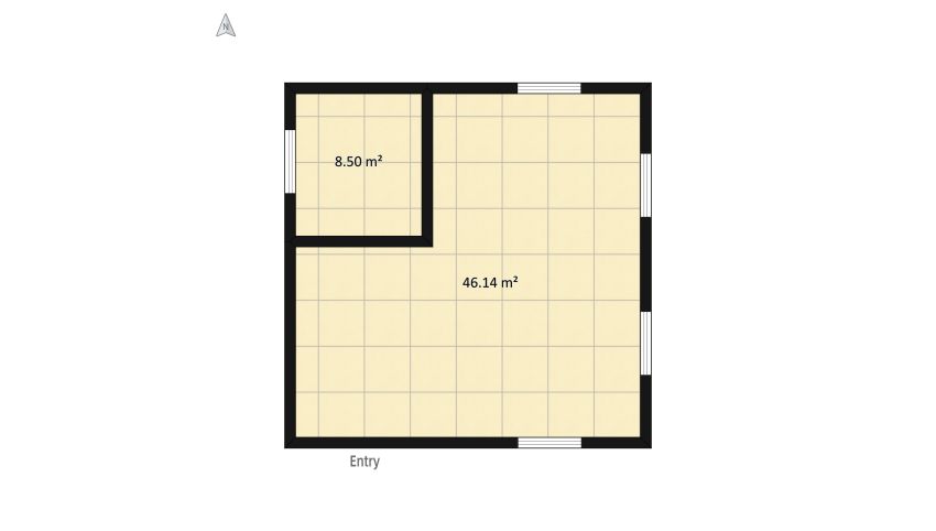Дачный домик floor plan 59.75