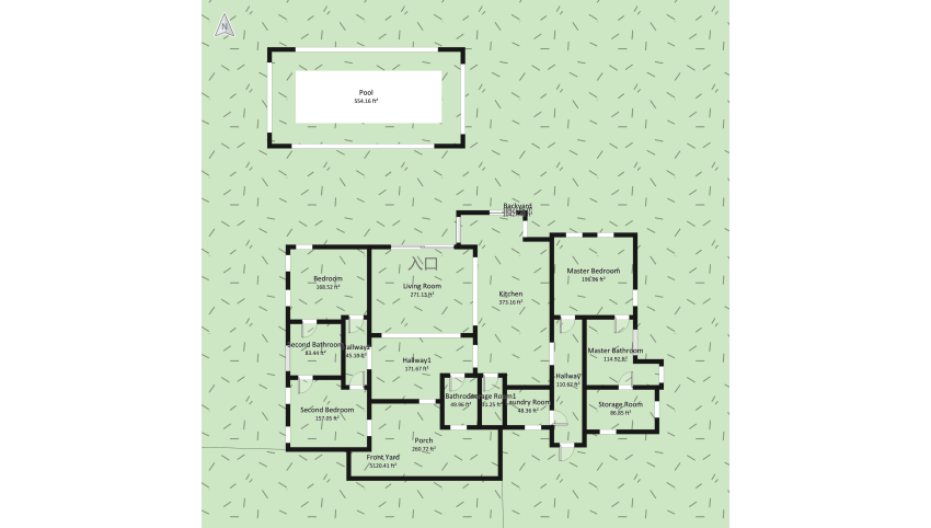 Modern Brick Home floor plan 2698.04