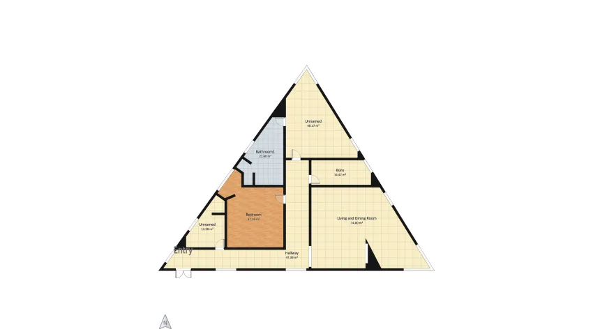 große dreieckige Wohnung floor plan 249.18