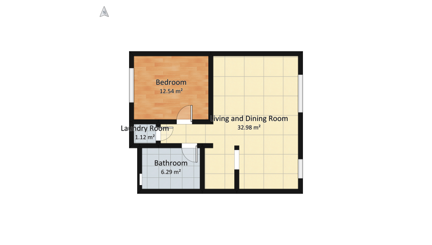 Apartment floor plan 60.59