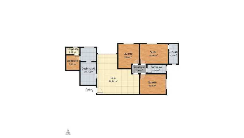 Apartamento de Cobertura - Luiza e Lucas floor plan 160.18