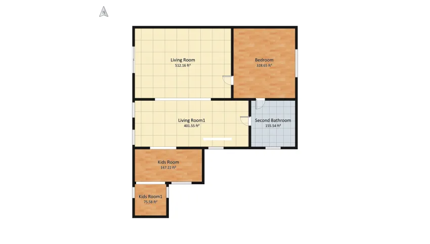 Navy & Yellow House floor plan 360.59