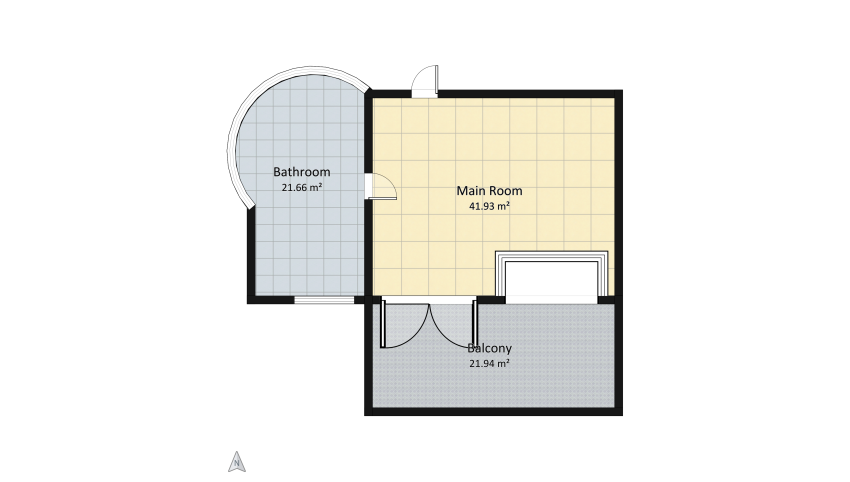 Japandi Hotel Suite floor plan 85.54