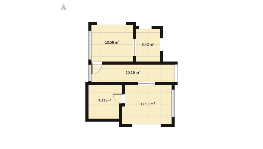 OldisvsModernbedrooms floor plan 52.7