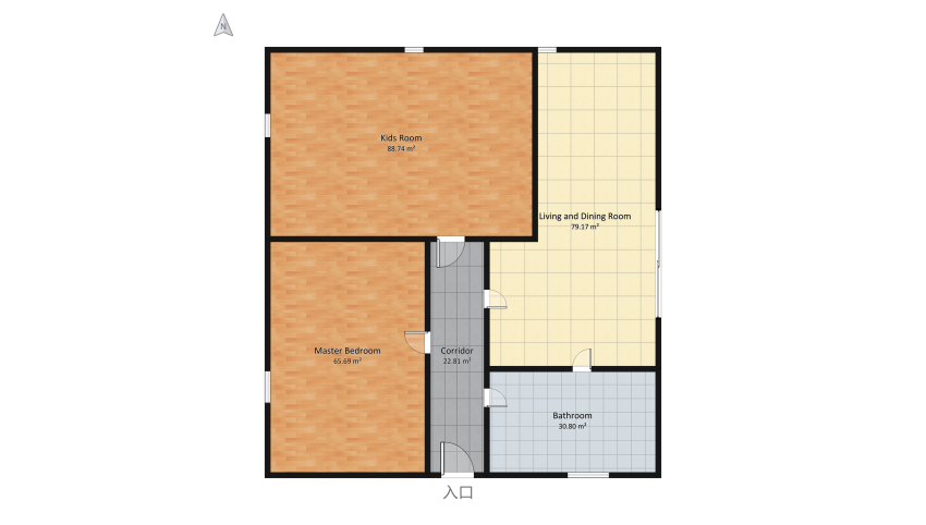 House 1 floor plan 306.68
