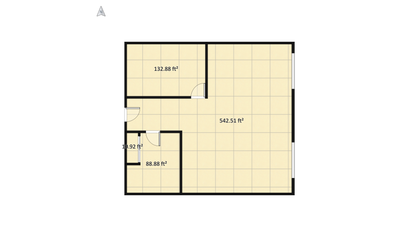 1 Bedroom, 1 Bathroom Unit floor plan 76.37