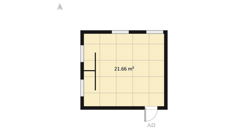 комната ИКЕА 5*5 floor plan 23.72