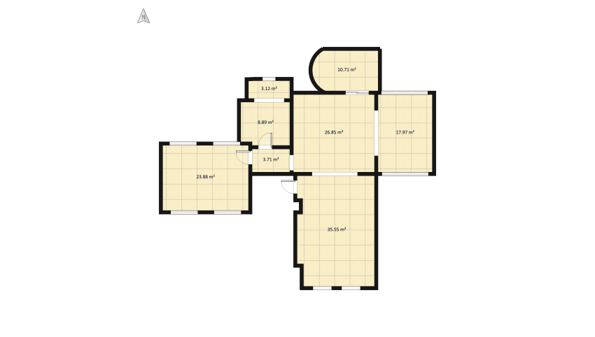 Color coded #2 floor plan 88.14