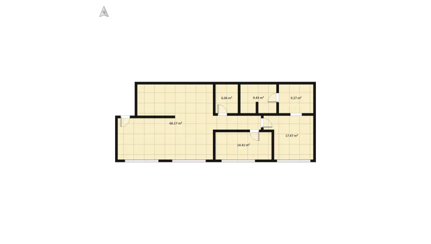 simple apartment floor plan 137.61