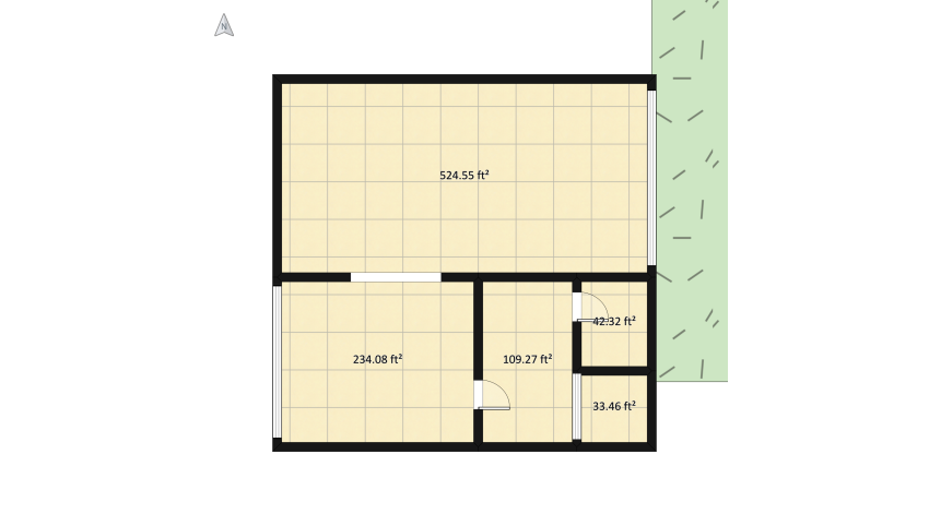 cute lil apartment floor plan 52.33