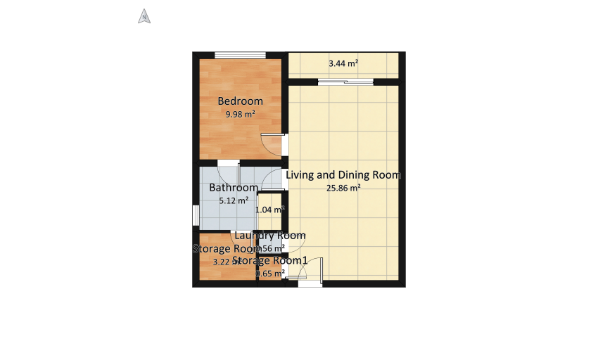 Korean Like Apartement floor plan 57.19