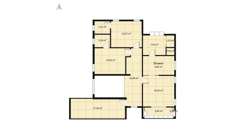 Clashy House floor plan 435.8
