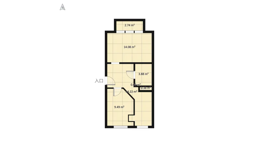 #Two-roomApartment floor plan 51.74