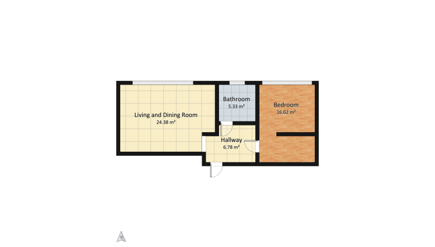 APARTMENT BY THE BAY floor plan 53.11