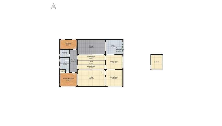 The H house floor plan 235.05