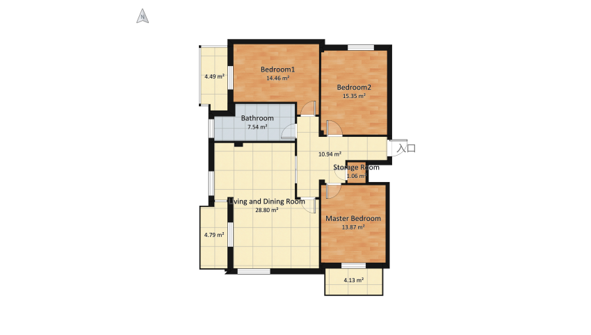 casa 3 floor plan 101.36