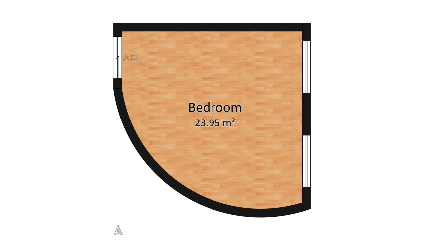 Boho Bedroom floor plan 23.95