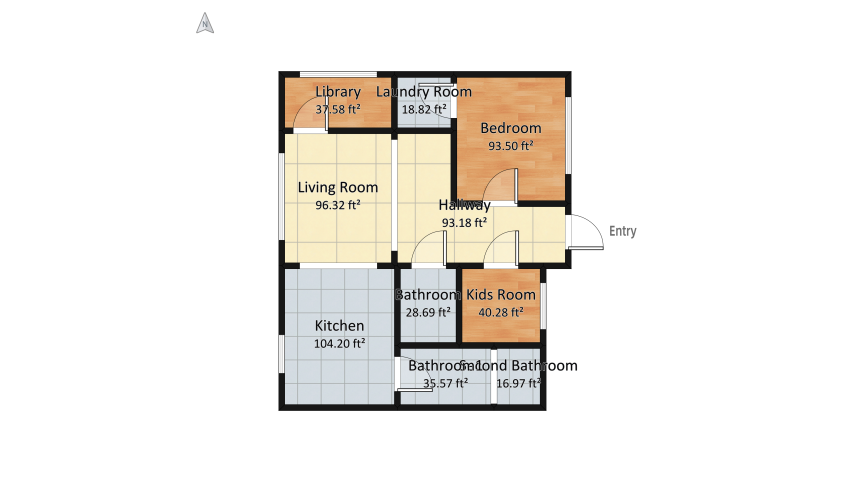Mondrain house project floor plan 59.72
