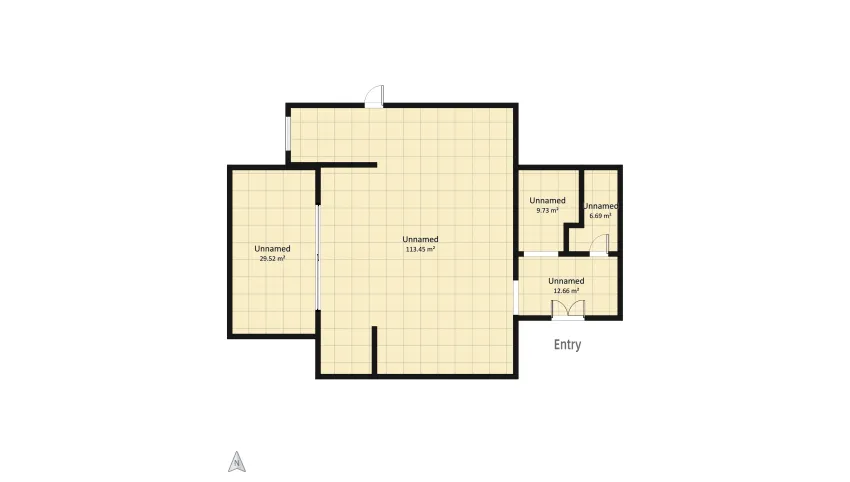 black and white apartament  floor plan 172.04
