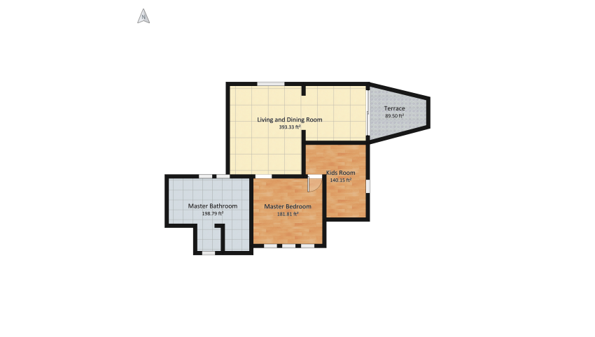 The Japani Tangerine Apartment floor plan 105.22