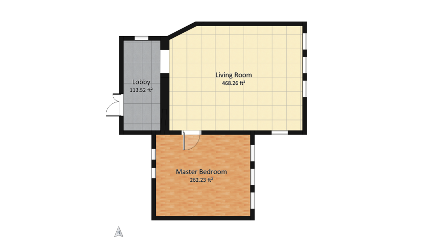 Room 2- Bold Colors and Geometry floor plan 78.42