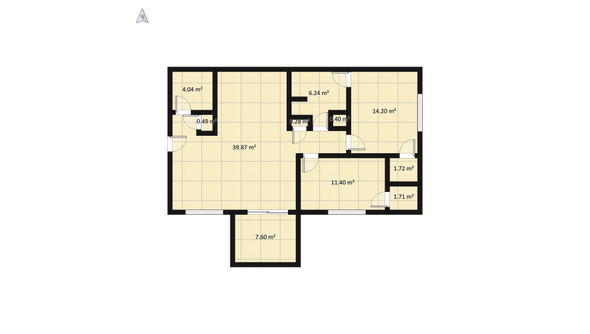 Apartment 2.1C floor plan 102.17