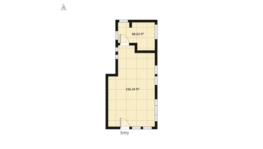 Small Studio Apartment floor plan 44.2