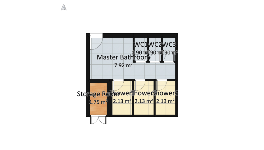 Master bathroom floor plan 22.6