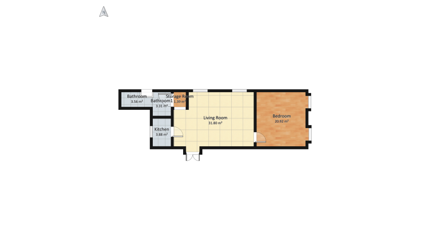 Casa Corso floor plan 73.46