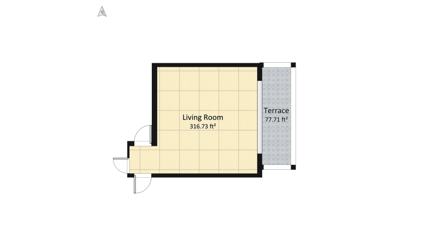 White and green living room floor plan 40.78
