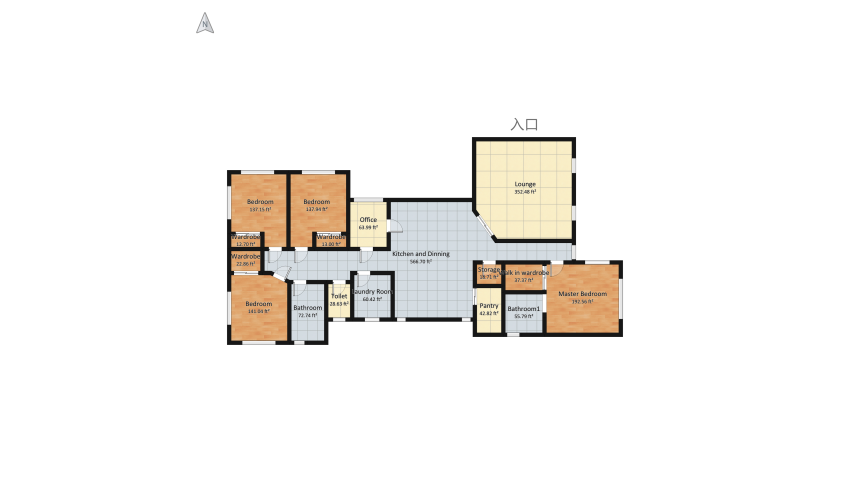 Modern Family Home floor plan 208.94